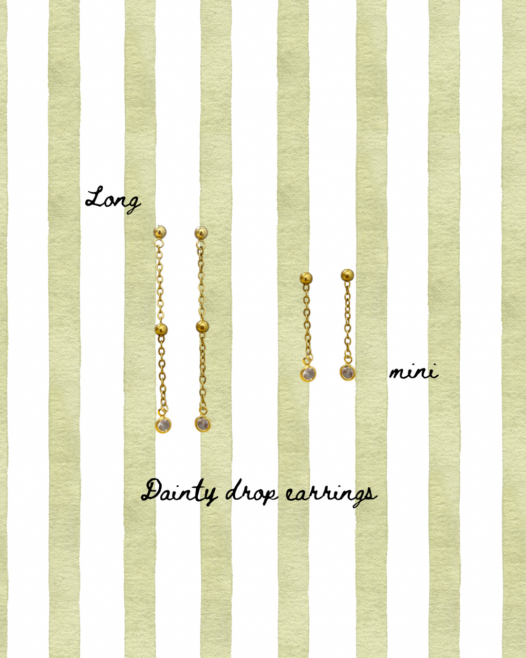 Dainty drop earrings